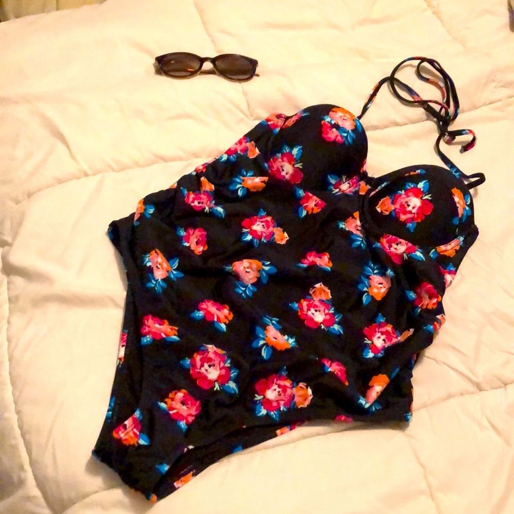 Maturity Floral Strap Swimsuit